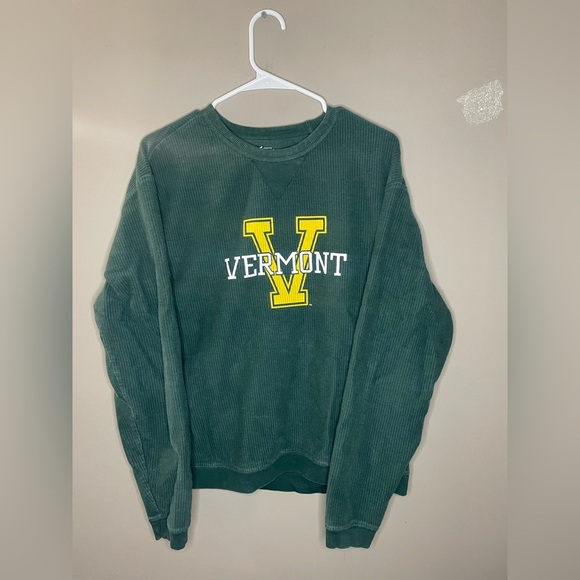 Unwind by League Vermont Ribbed Green Crewneck Size S - Picture 1 of 8